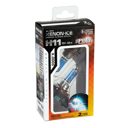 12V Lampada alogena Xenon Ice - H11 - 55W - PGJ19-2 - 2 pz - Scatola - immagine 4