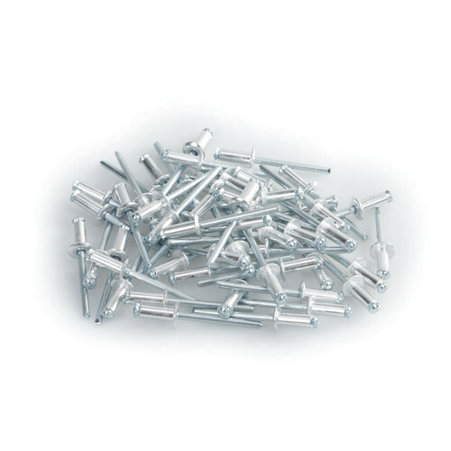 Aluminium Rivets, set 50 rivetti Graf per portatarga – Argento