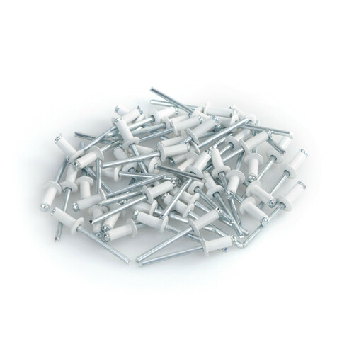 Aluminium Rivets, set 50 rivetti Graf per portatarga – Bianco