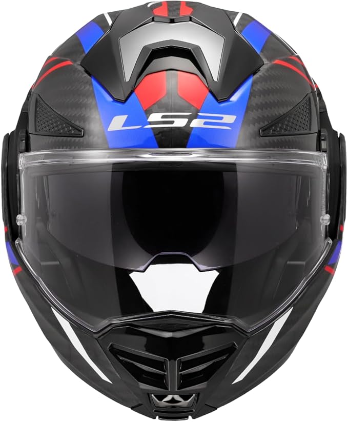 LS2 FF901 Casco Moto Modulare ADVANT X CARBON FUTURE II Gloss White Blue - immagine 3