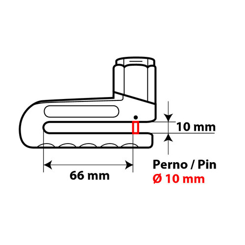 Lucchetto bloccadisco - Perno Ø 10 mm - immagine 3
