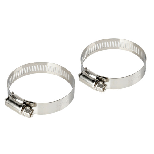Fascette stringitubo in acciaio inox – set 2 pz – ↔ 12 mm – Ø 33-57 mm