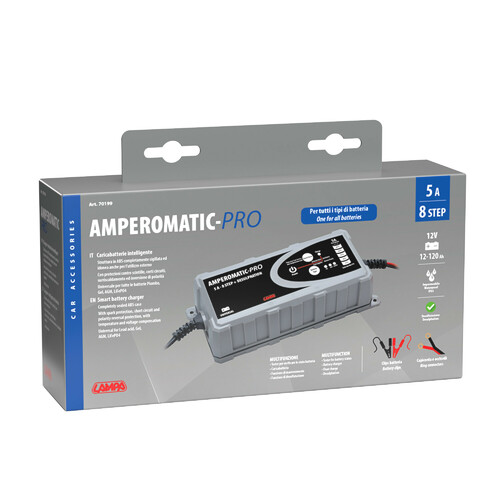 Amperomatic Pro, caricabatteria intelligente, 12V - 5A - immagine 3