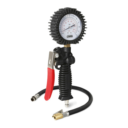 Gonfia pneumatici con manometro 270° di precisione - max 12 bar / 170 psi - immagine 2