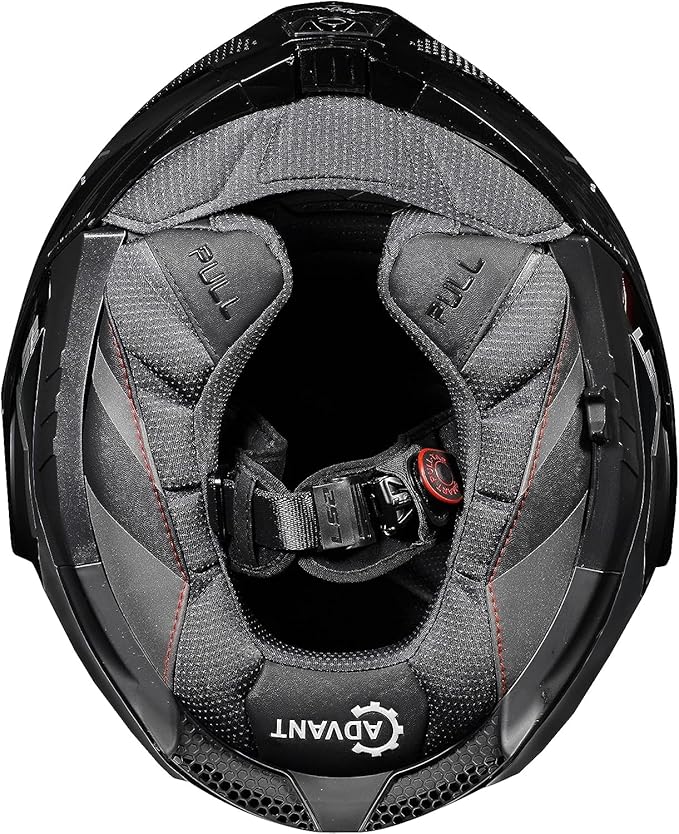 LS2 FF901 Casco Moto Modulare ADVANT X CARBON Solid MATT BLACK - immagine 3