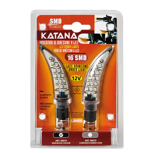 Katana, indicatori direzione a Led - 12V LED - Nero - immagine 3