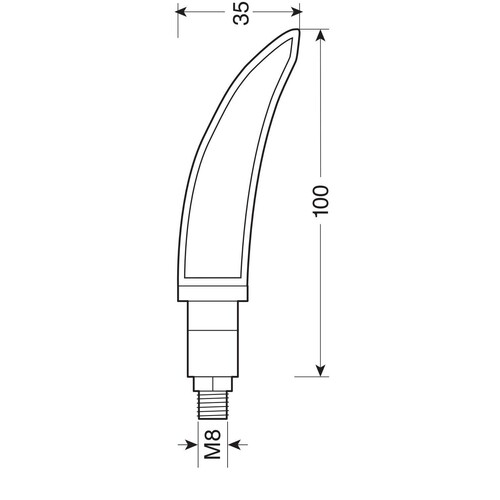 Katana, indicatori direzione a Led - 12V LED - Nero - immagine 2