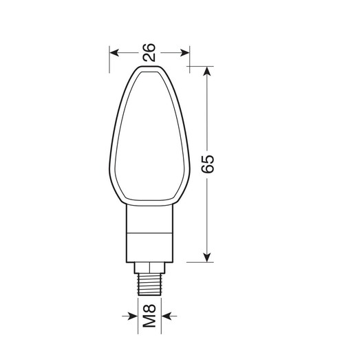 Tuareg, indicatori direzione a led - 12V LED - Nero - immagine 2