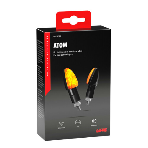 Atom, indicatori di direzione - 12V LED - Nero - immagine 3
