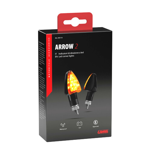 Arrow-2, indicatori di direzione a Led - 12V LED - Nero - immagine 3
