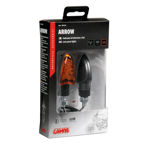 Arrow, indicatori direzione - 12V LED - Carbon - immagine 4