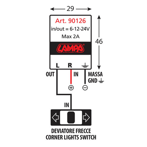Flasher, intermittenza elettronica - 6/12/24V - 2A - immagine 3