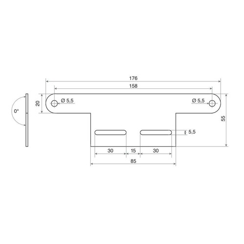 Supporto per catarifrangente targa - Type 2 - immagine 3