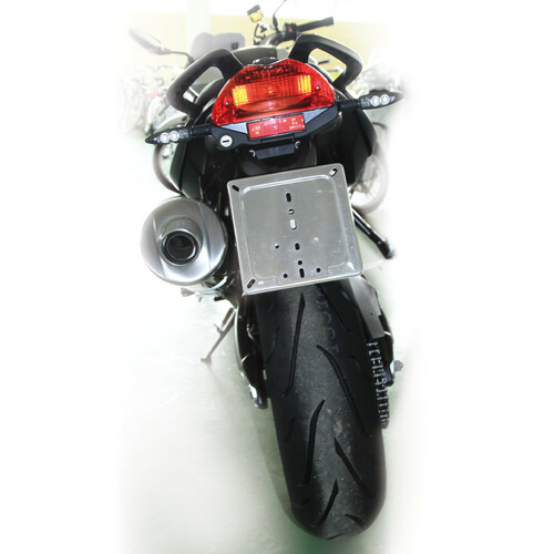 Porta targa in acciaio inox - Cromo - immagine 2