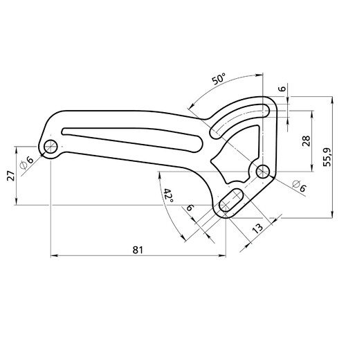 Supporto targa laterale per ciclomotori con motore Minarelli - immagine 3