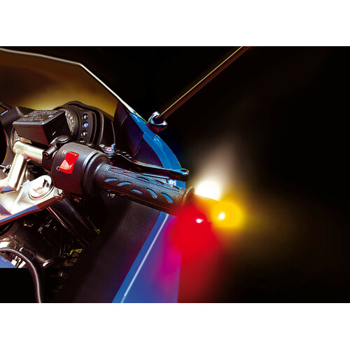 Stabilizzatori manubrio con Led, 12V - Carbon - immagine 3