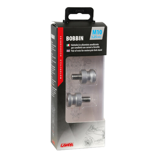 Coppia supporti cavalletto - M10x1,25 mm - Alluminio - immagine 2