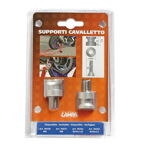 Coppia supporti cavalletto - M10x1,50 mm - Alluminio - immagine 2