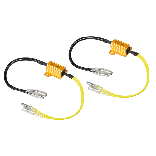 Resistenze pre-cablate con connettori rapidi, 2 pz - 12V - 6 OHM - 25 W - immagine 2