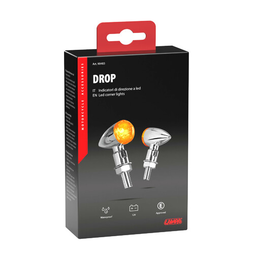 Drop, indicatori direzione a Led - Cromo - immagine 4