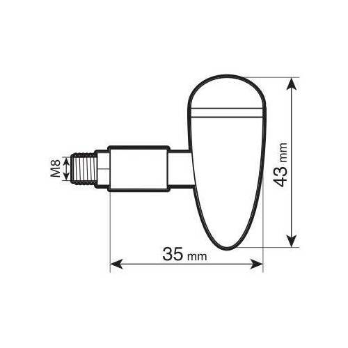 Drop, indicatori direzione a Led - Cromo - immagine 3