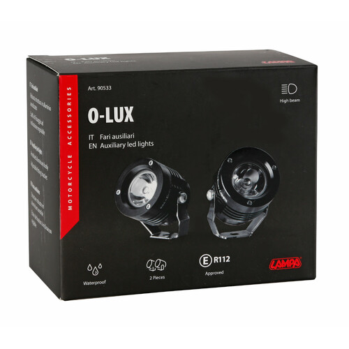 O-Lux, coppia fari ausiliari a led, 12V - Nero - immagine 7