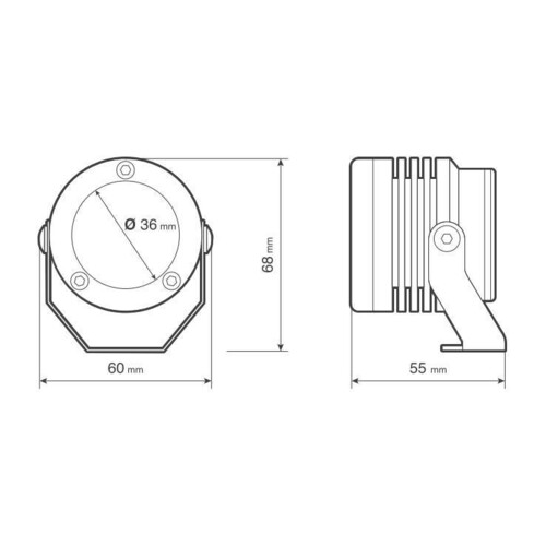 O-Lux, coppia fari ausiliari a led, 12V - Nero - immagine 6