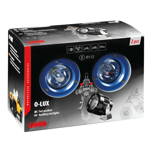 O-Lux, coppia fari ausiliari a led, 12V - Blu - immagine 3
