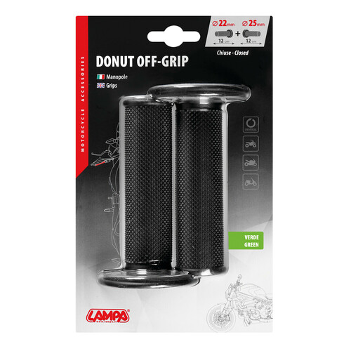 Donut Off-Road Grips, manopole universali - Nero - Verde - immagine 3