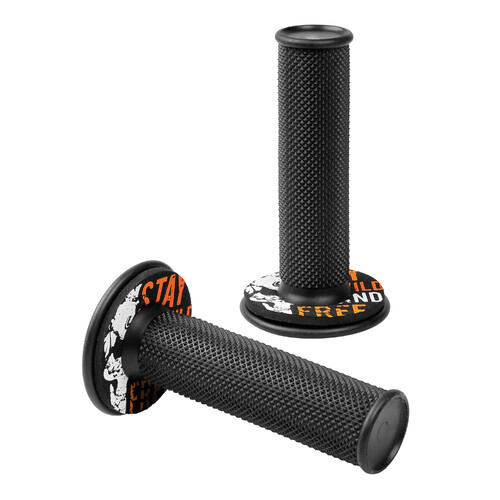 Donut Off-Road Grips, manopole universali – Nero – Arancione