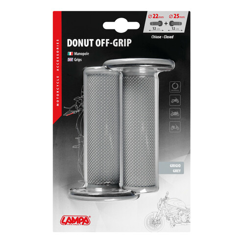 Donut Off-Road Grips, manopole universali - Grigio - Grigio - immagine 3