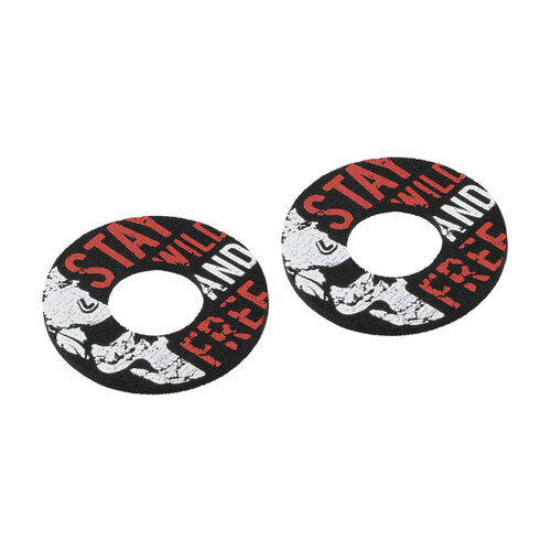 Donut Off-Road Grips, manopole universali - Grigio - Rosso - immagine 2