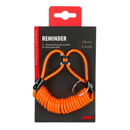 Reminder, cavetto di sicurezza a spirale - Arancio - immagine 3