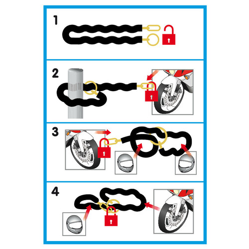 C-Lock 150R, catena antifurto - 150 cm - immagine 6