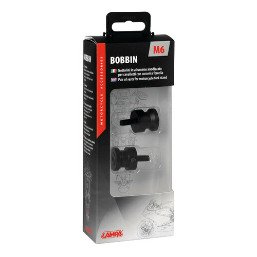Coppia supporti cavalletto - M6x1 mm - Nero - immagine 2