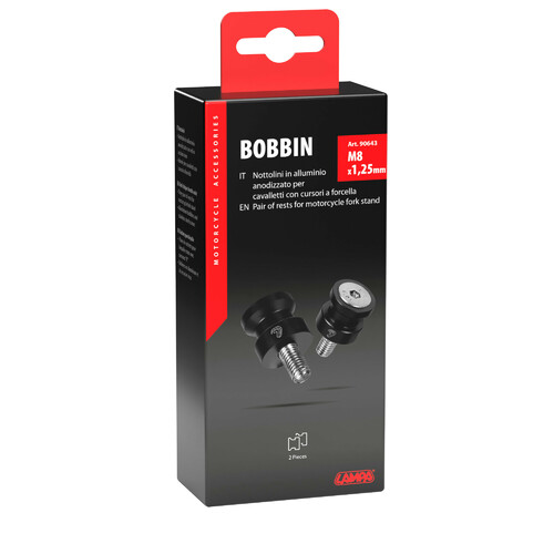 Coppia supporti cavalletto - M8x1,25 mm - Nero - immagine 4