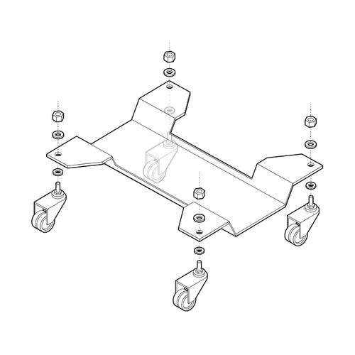 Carrello sposta moto per cavalletto centrale - immagine 8
