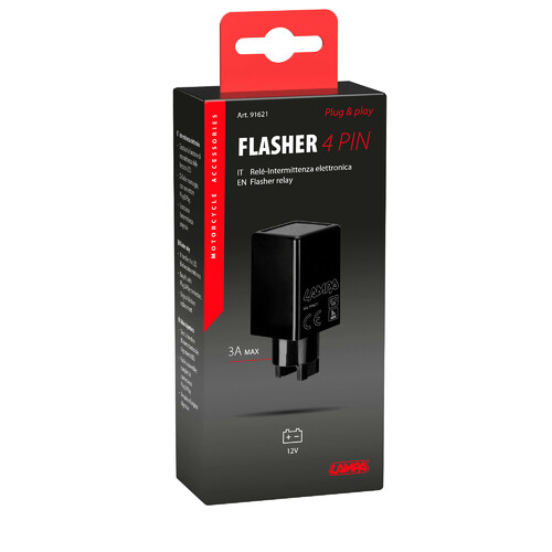 Flasher 4 PIN, relé-intermittenza elettronica - 12V - 3A - immagine 3