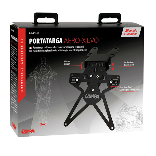 Aero-X Evo 1, portatarga Italia con altezza ed inclinazione regolabili - immagine 3