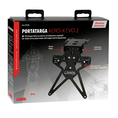 Aero-X Evo 2, portatarga Italia con altezza ed inclinazione regolabili - immagine 3