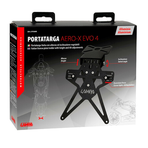Aero-X Evo 4, portatarga Italia con altezza ed inclinazione regolabili - immagine 3
