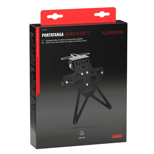Aero-X Evo 7, portatarga Italia con altezza ed inclinazione regolabili - immagine 3