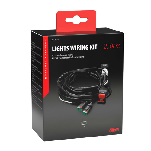 Light Wiring Kit, kit cablaggio faretti per moto, 12V - immagine 9