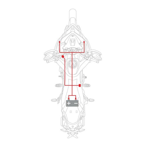 Light Wiring Kit, kit cablaggio faretti per moto, 12V - immagine 8