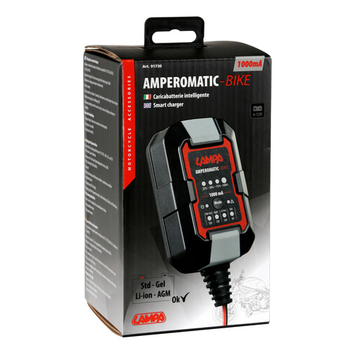 Amperomatic Bike, caricabatteria intelligente, 6/12V - 1A - immagine 10