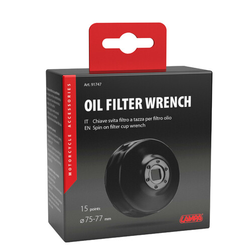 Chiave svita filtro a tazza per filtro olio per filtro Ø 75-77 mm con 15 lati - immagine 3