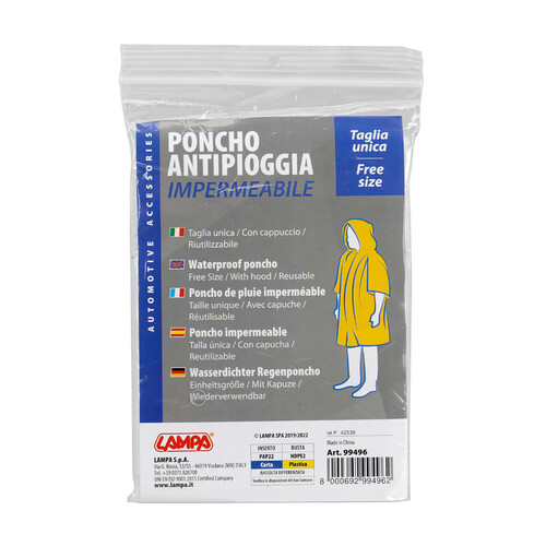 Poncho impermeabile anti pioggia, display 24 pz - immagine 5