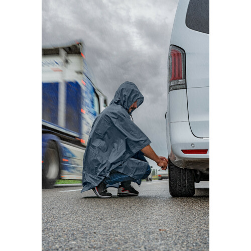 Adventure, poncho antipioggia multifunzione - Grigio - immagine 4
