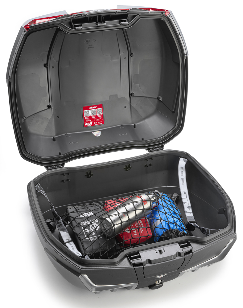 VALIGIA GIVI V58NNB2 MAXIA5, NERA CON CATADIOTTRO ROSSO E QUATTRO COVER VERNICIABILI - immagine 2