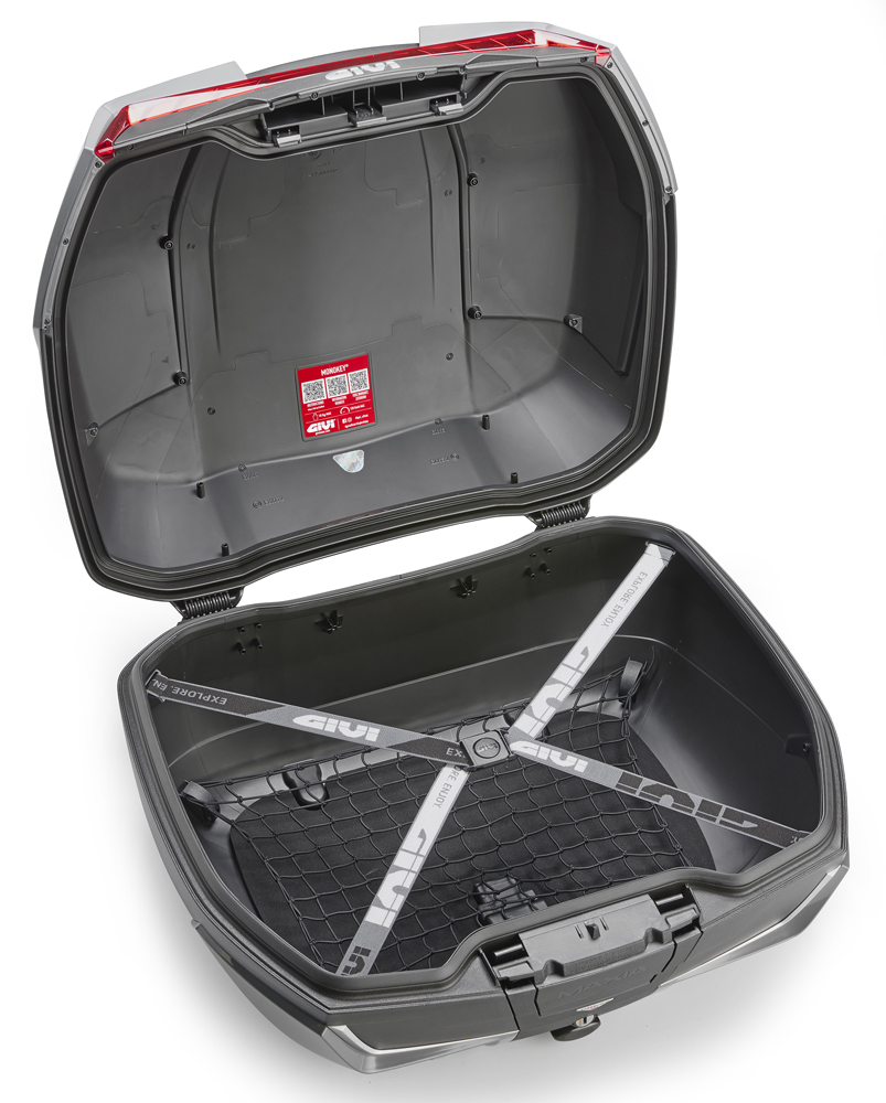 VALIGIA GIVI V58NNB2 MAXIA5, NERA CON CATADIOTTRO ROSSO E QUATTRO COVER VERNICIABILI - immagine 3